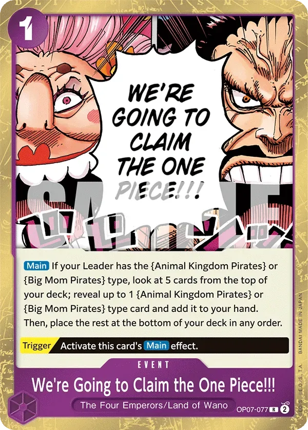 We're Going to Claim the One Piece!!! #OP07-077 500 Years in the Future One Piece card