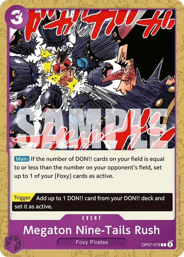Megaton Nine-Tails Rush #OP07-078 500 Years in the Future One Piece card