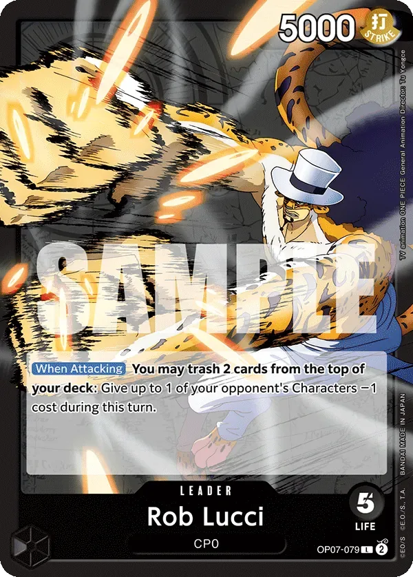 Rob Lucci #OP07-079 500 Years in the Future One Piece card