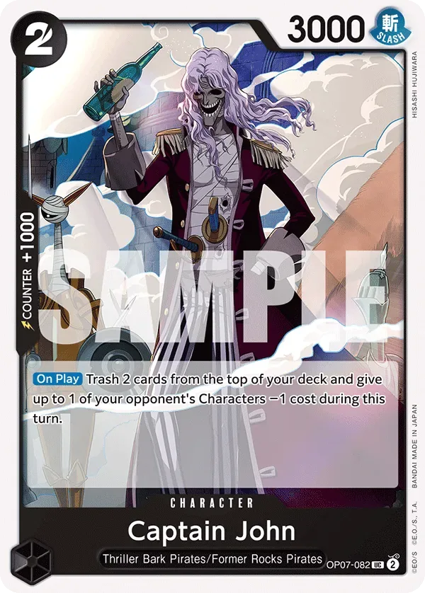 Captain John #OP07-082 500 Years in the Future One Piece card