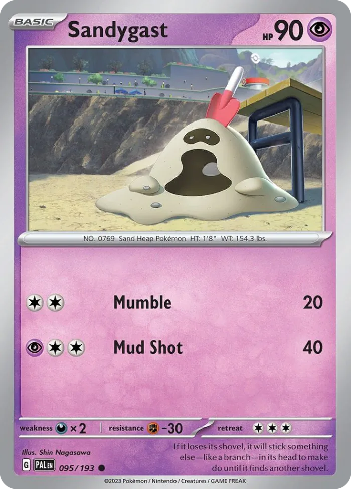 Sandygast #95 Paldea Evolved Pokemon card