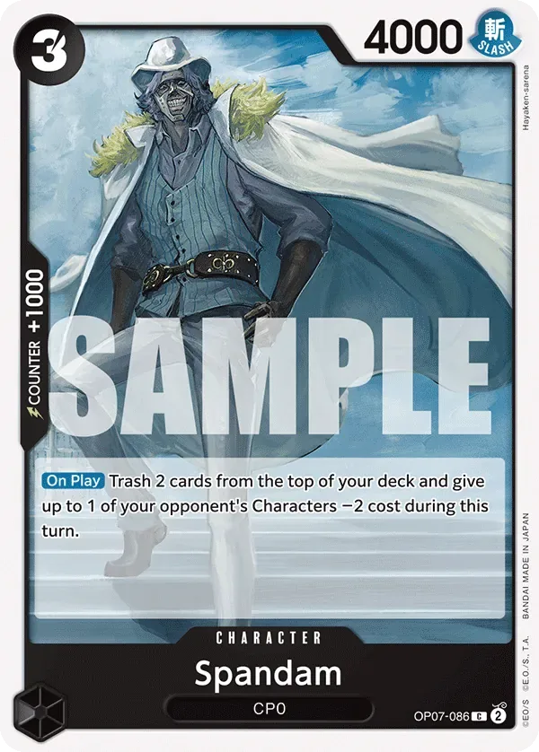 Spandam #OP07-086 500 Years in the Future One Piece card