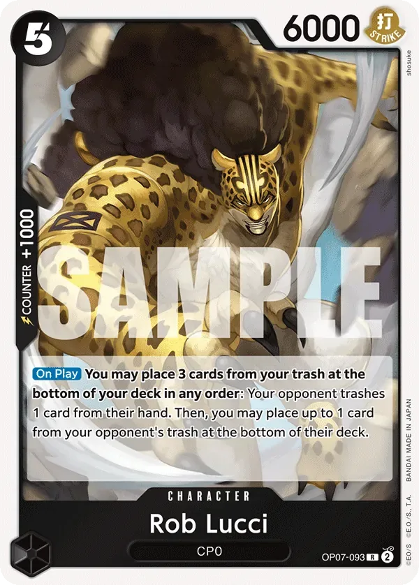 Rob Lucci #OP07-093 500 Years in the Future One Piece card
