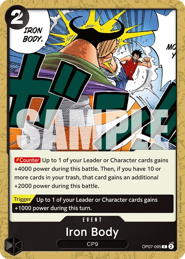 Iron Body #OP07-095 500 Years in the Future One Piece card