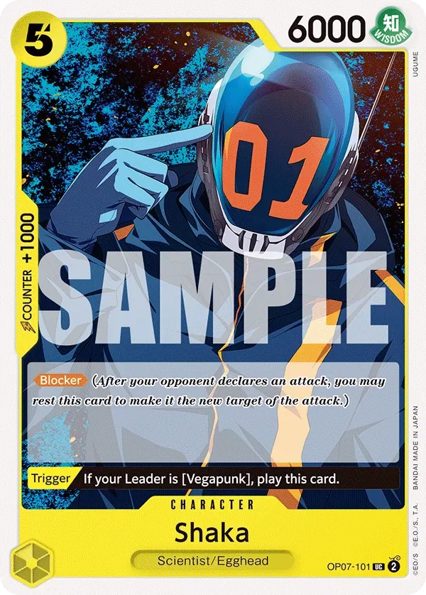 Shaka #OP07-101 500 Years in the Future One Piece card
