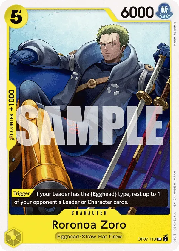 Roronoa Zoro #OP07-113 500 Years in the Future One Piece card