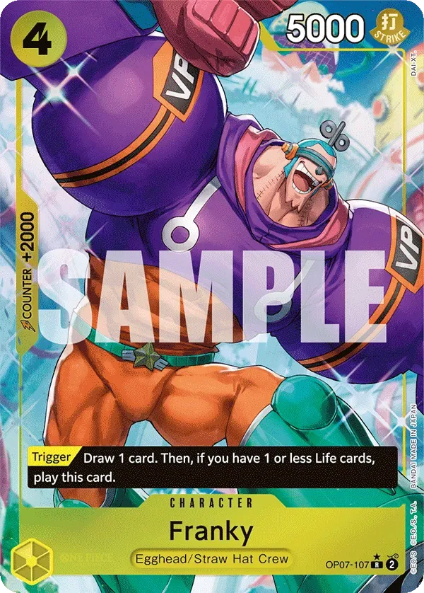 Franky #OP07-107 500 Years in the Future One Piece card