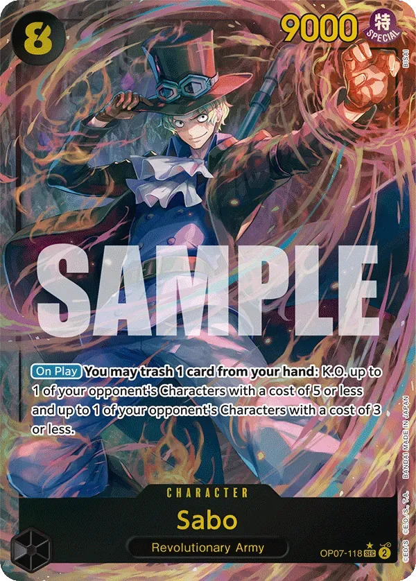 Sabo #OP07-118 500 Years in the Future One Piece card