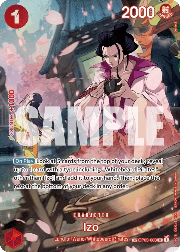 Izo #OP03-003 500 Years in the Future One Piece card