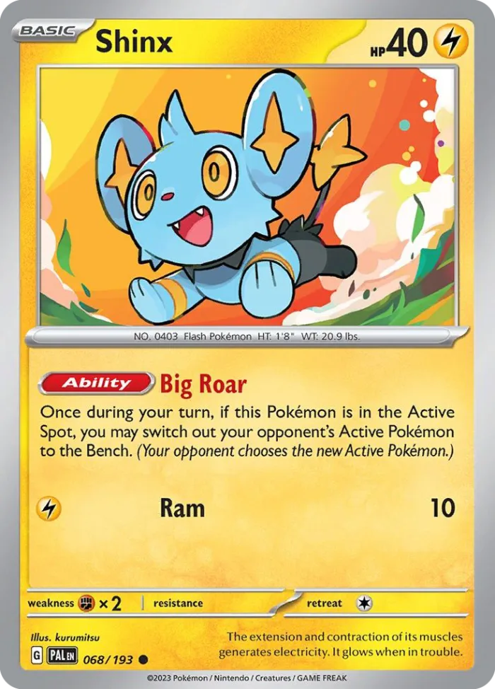 Shinx #68 Paldea Evolved Pokemon card