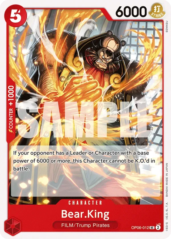 Bear.King #OP06-012 Wings of the Captain One Piece card