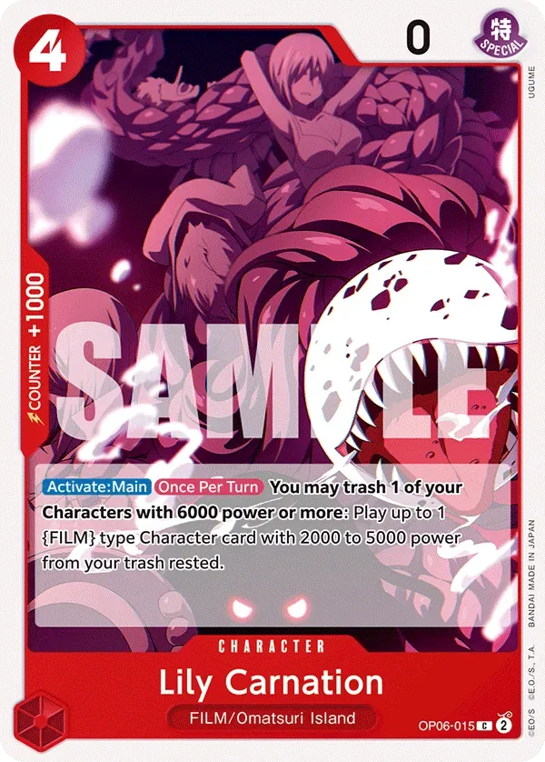 Lily Carnation #OP06-015 Wings of the Captain One Piece card