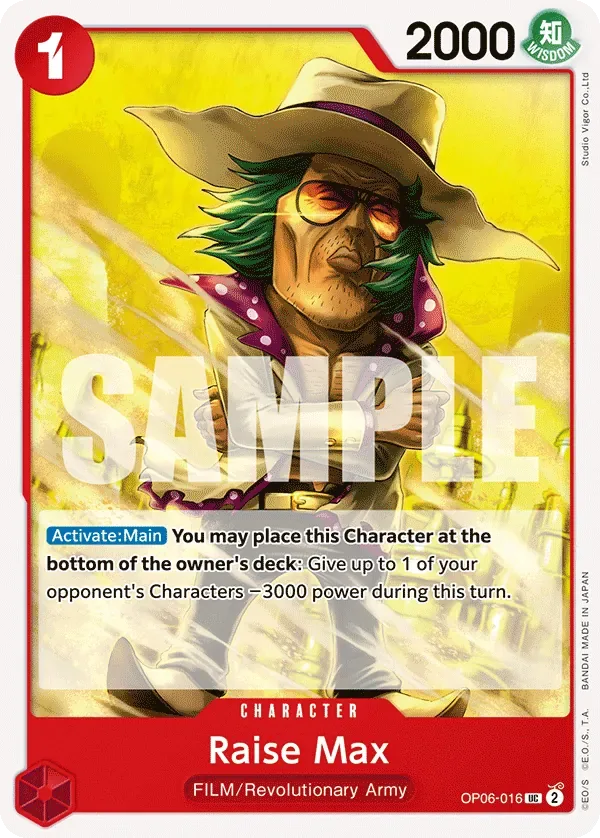 Raise Max #OP06-016 Wings of the Captain One Piece card