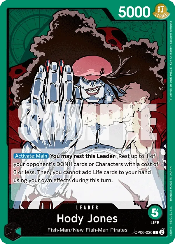 Hody Jones #OP06-020 Wings of the Captain One Piece card