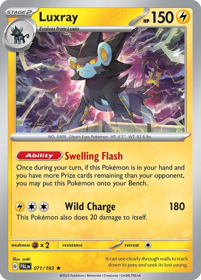 Luxray #71 Paldea Evolved Pokemon card