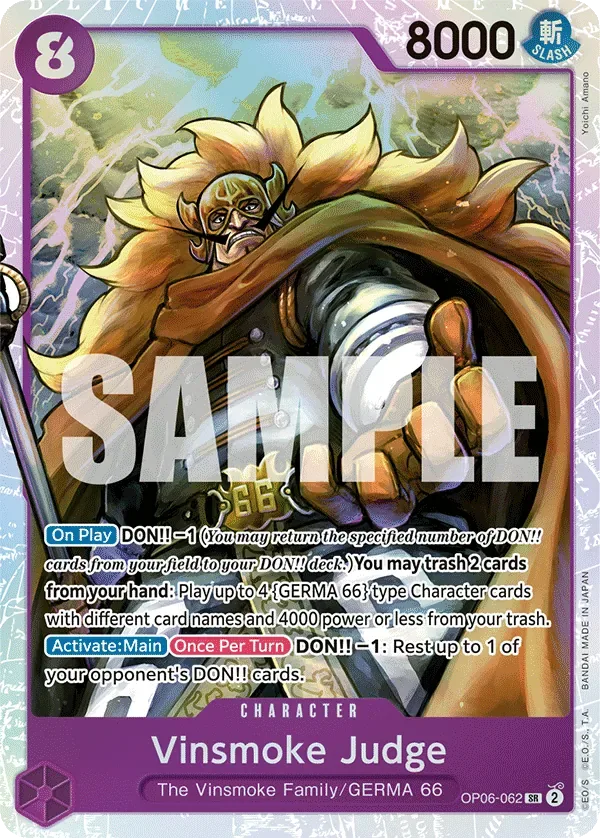 Vinsmoke Judge #OP06-062 Wings of the Captain One Piece card