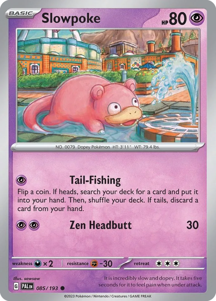 Slowpoke #85 Paldea Evolved Pokemon card