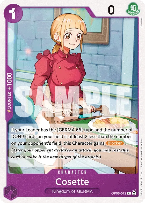 Cosette #OP06-072 Wings of the Captain One Piece card