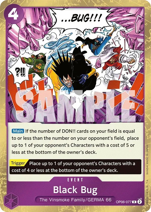Black Bug #OP06-077 Wings of the Captain One Piece card