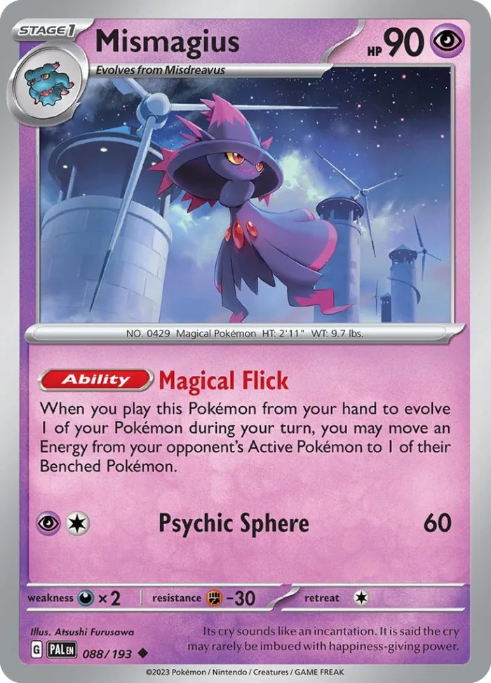 Mismagius #88 Paldea Evolved Pokemon card