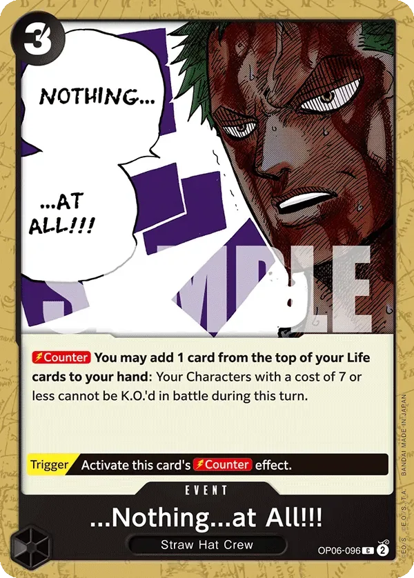 ...Nothing...at All!!! #OP06-096 Wings of the Captain One Piece card
