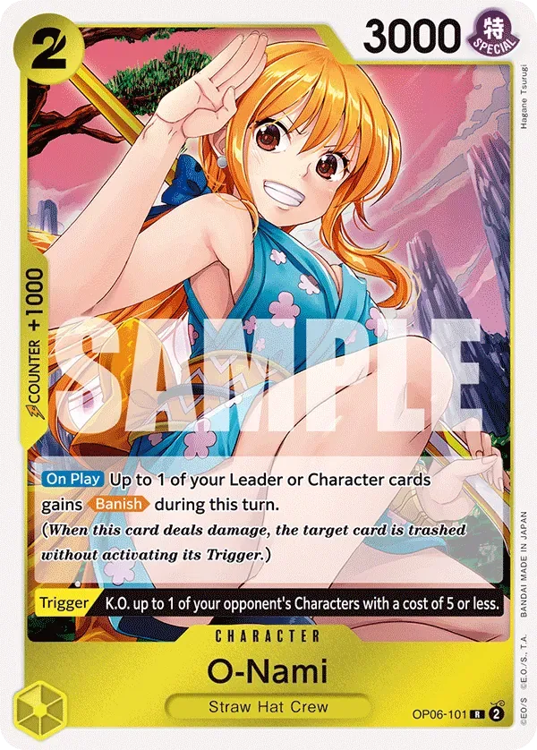 O-Nami #OP06-101 Wings of the Captain One Piece card