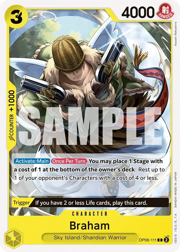 Braham #OP06-111 Wings of the Captain One Piece card