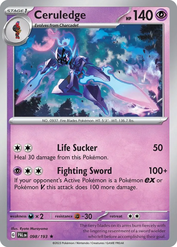 Ceruledge #98 Paldea Evolved Pokemon card