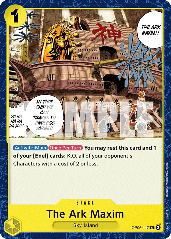 The Ark Maxim #OP06-117 Wings of the Captain One Piece card