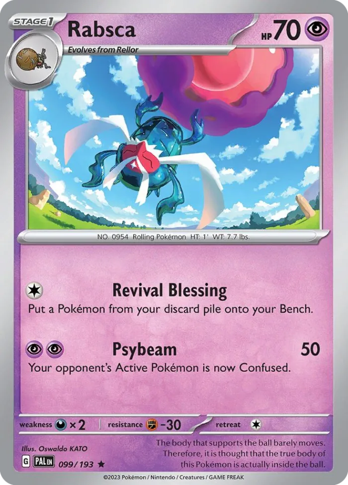 Rabsca #99 Paldea Evolved Pokemon card