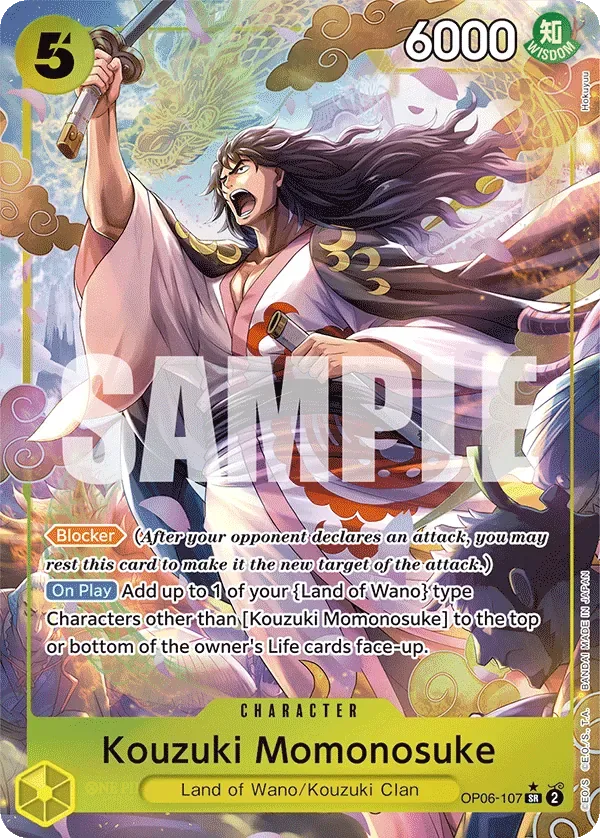 Kouzuki Momonosuke #OP06-107 Wings of the Captain One Piece card