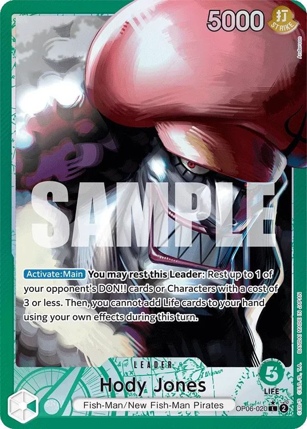 Hody Jones #OP06-020 Wings of the Captain One Piece card