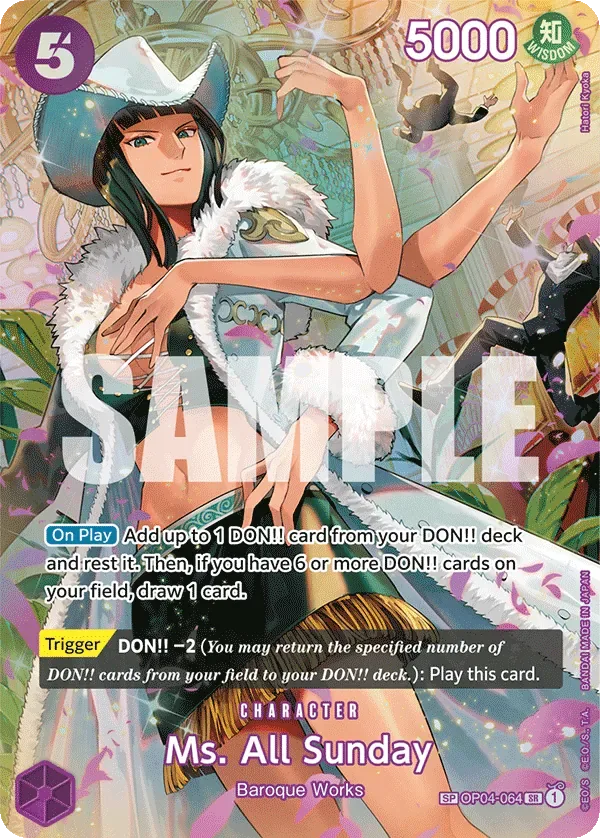 Ms. All Sunday #OP04-064 Wings of the Captain One Piece card