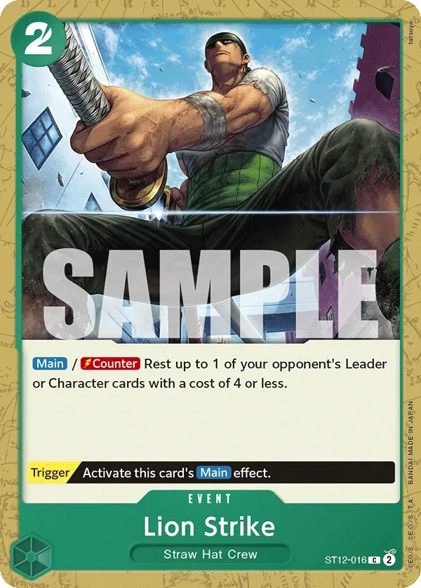 Lion Strike #ST12-016 Zoro & Sanji One Piece card