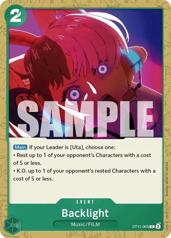 Backlight #ST11-003 Uta One Piece card