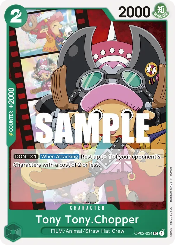 Tony Tony.Chopper #OP02-034 Paramount War One Piece card