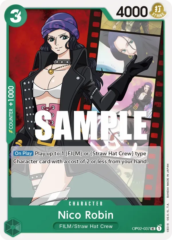 Nico Robin #OP02-037 Paramount War One Piece card