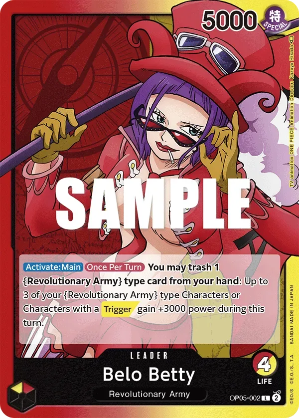 Belo Betty #OP05-002 Awakening of the New Era One Piece card