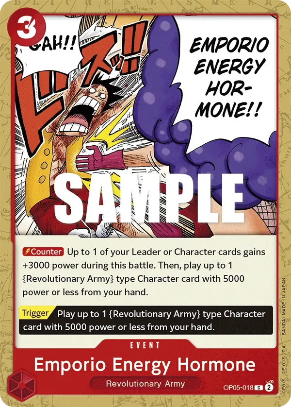 Emporio Energy Hormone #OP05-018 Awakening of the New Era One Piece card