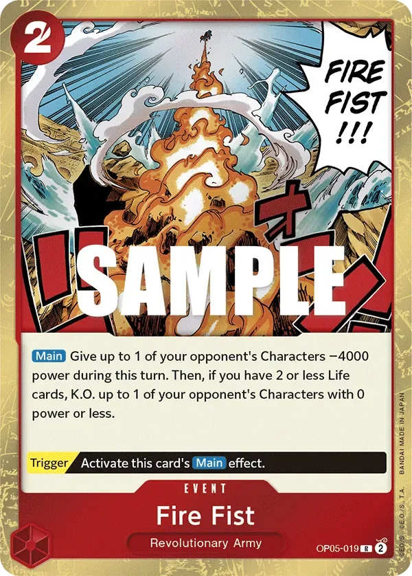 Fire Fist #OP05-019 Awakening of the New Era One Piece card
