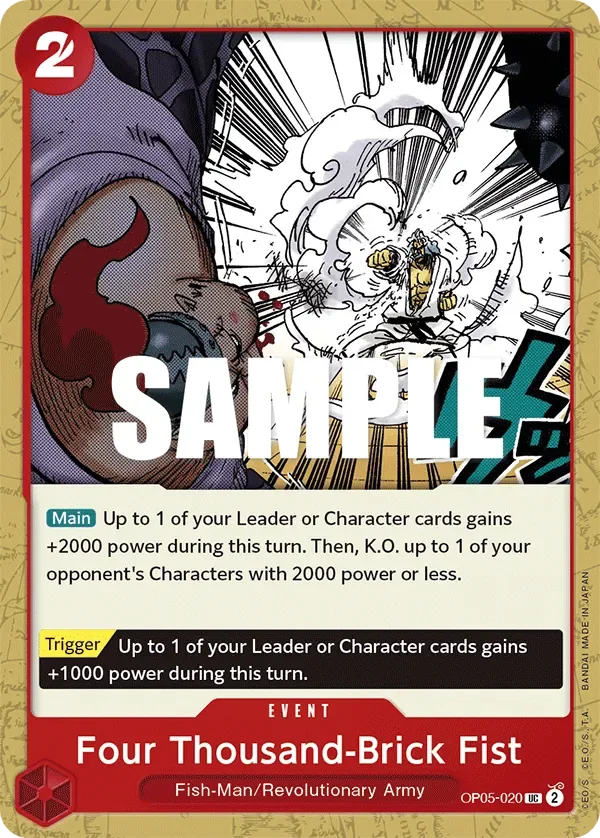 Four Thousand-Brick Fist #OP05-020 Awakening of the New Era One Piece card
