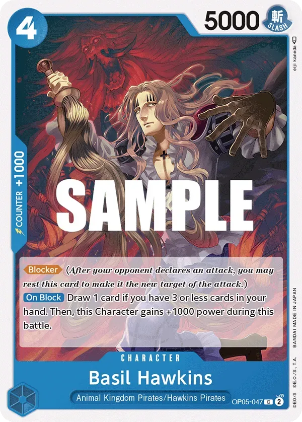 Basil Hawkins #OP05-047 Awakening of the New Era One Piece card