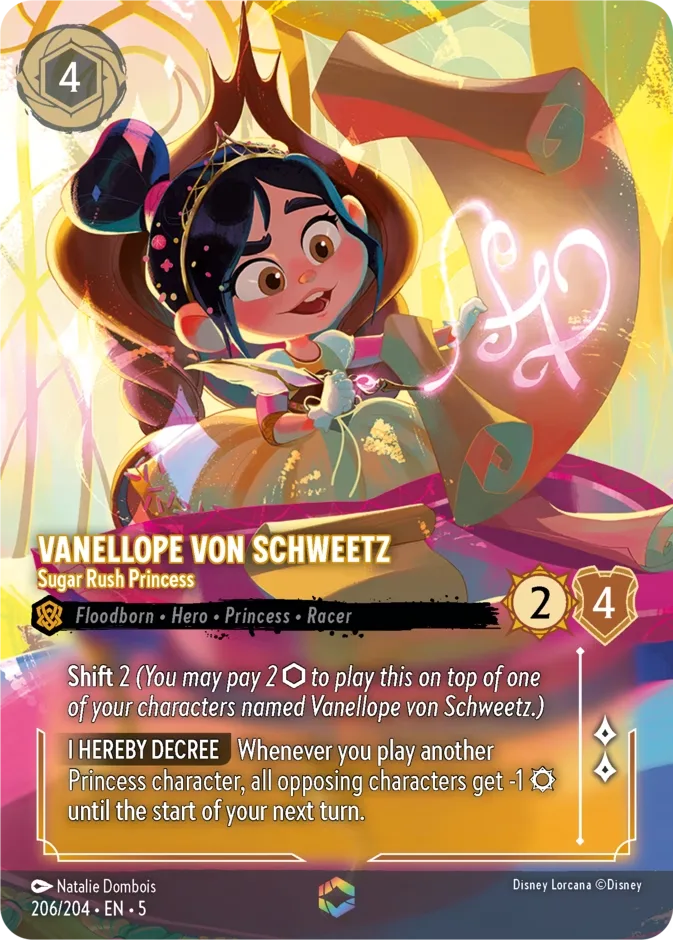 Vanellope von Schweetz #206 Shimmering Skies Disney Lorcana card