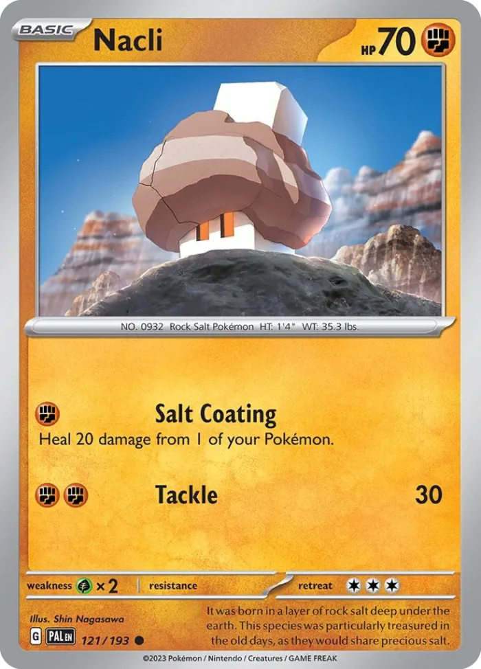 Nacli #121 Paldea Evolved Pokemon card