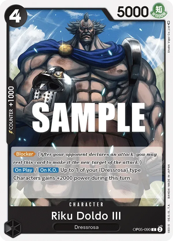 Riku Doldo III #OP05-090 Awakening of the New Era One Piece card