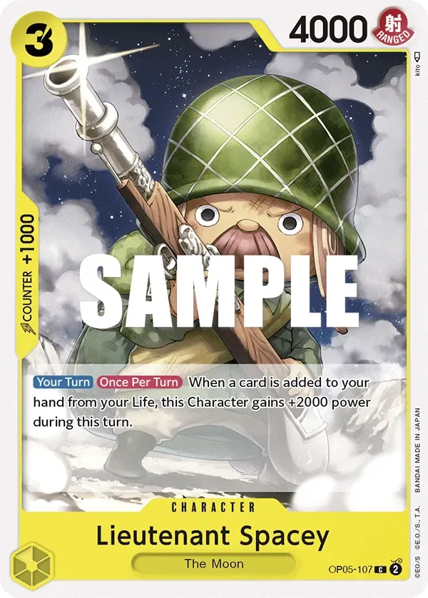 Lieutenant Spacey #OP05-107 Awakening of the New Era One Piece card