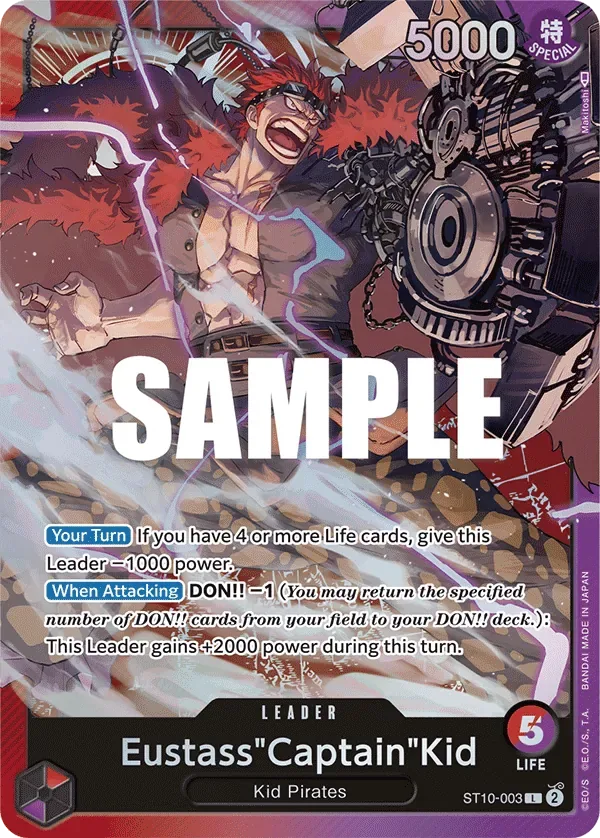 Eustass"Captain"Kid #ST10-003 Ultra Deck: The Three Captains One Piece card