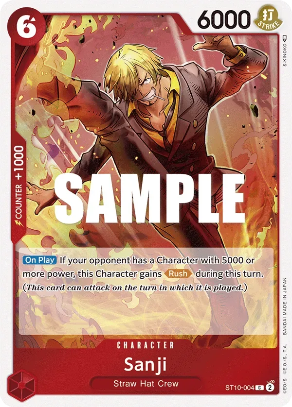 Sanji #ST10-004 Ultra Deck: The Three Captains One Piece card