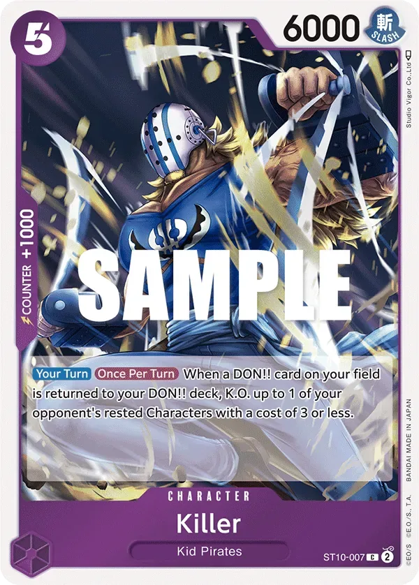 Killer #ST10-007 Ultra Deck: The Three Captains One Piece card