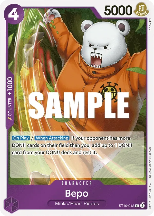 Bepo #ST10-012 Ultra Deck: The Three Captains One Piece card